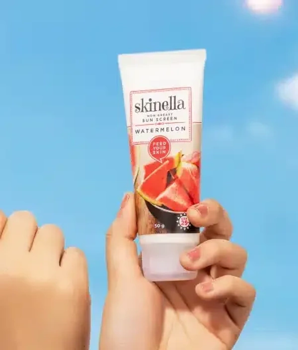 SKINELLA Sunscreen - SPF 25+ sun screen Non Greasy, Watermelon (50 g)