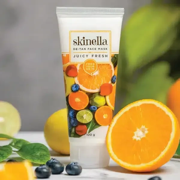 SKINELLA Juicy Fresh De-Tan Face Mask, 100 Gram (100 g)