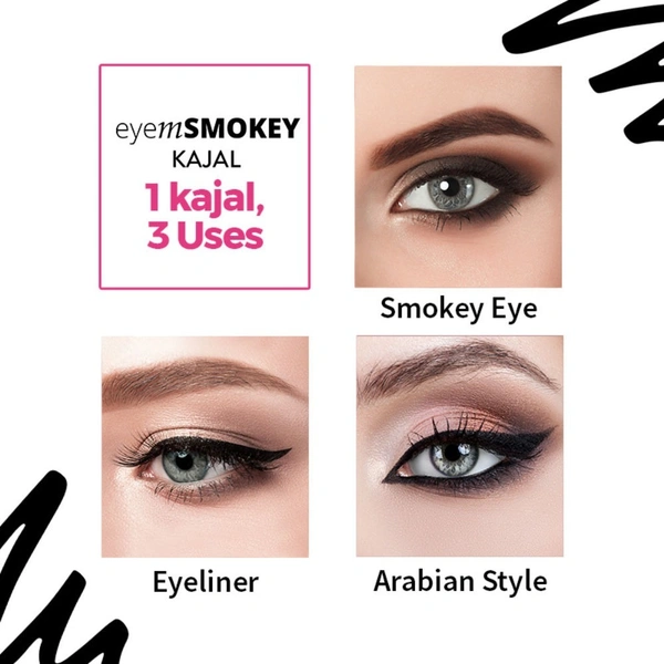 NYKAA Nykaa Eyem SMOKY Kajal Eyeliner Pencil - Black
