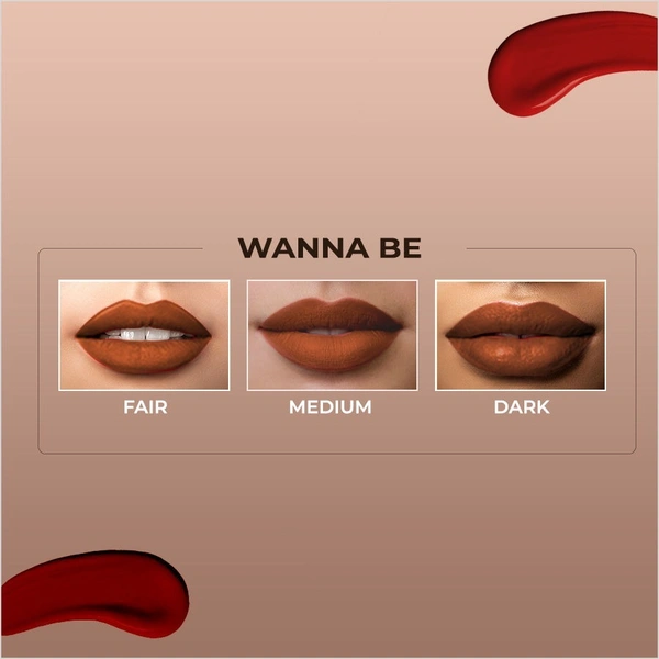 COLORBAR POWERKISS VEGAN MATTE LIPCOLOR (Wannas Be) (Brown, 5 ml)