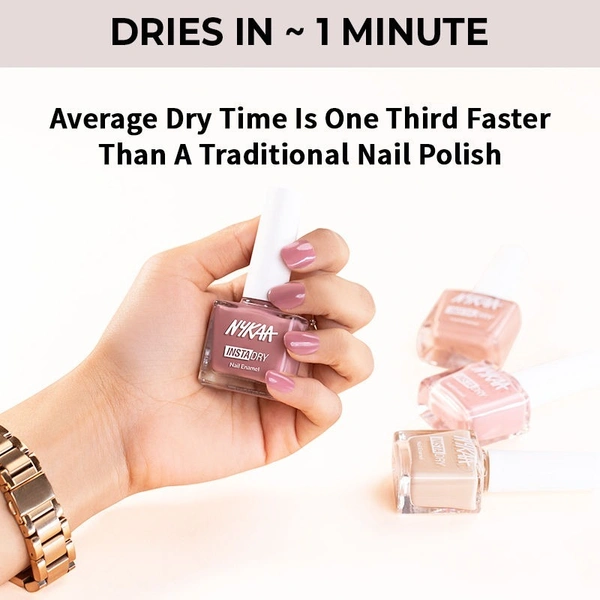 Nykaa Insta Dry Fast Drying Nail Enamel Polish Cream Comment 350 - Cream