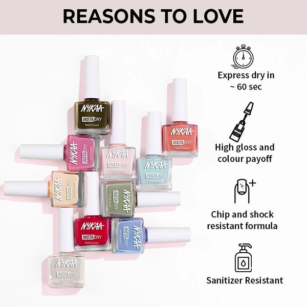 Nykaa Insta Dry Fast Drying Nail Enamel Polish Cream Comment 350 - Cream