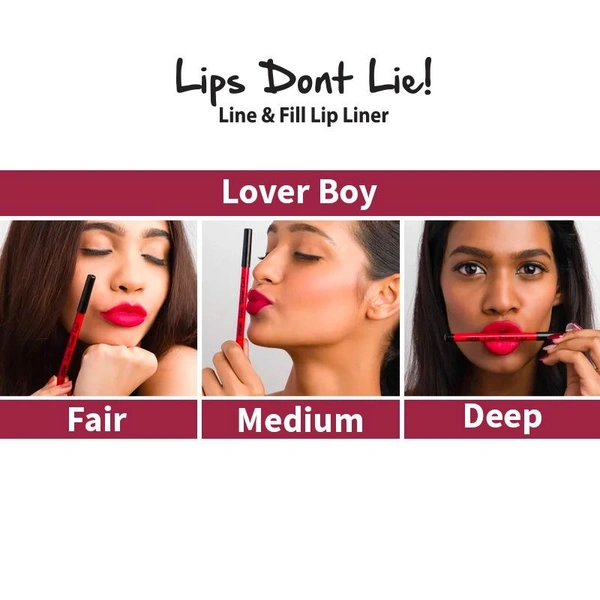 NYKAA Nykaa Lips Don't Lie! Waterproof Line & Fill Lip Liner - Lover Boy 08