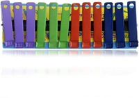 Oscar Star-12 Iron Cloth Clips (Multicolor Pack of 12)