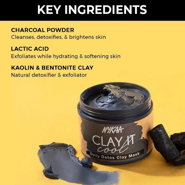 NYKAA Nykaa Clay It Cool Daily Detox Clay Mask with Lactic acid & Liquorice extract