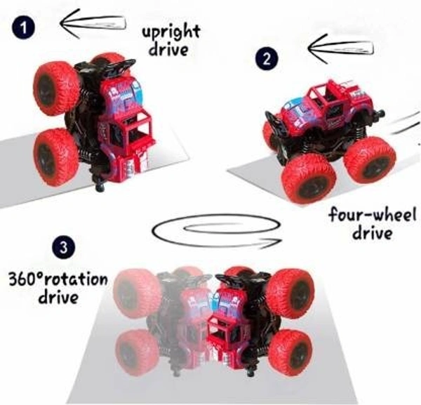 Stnemrag 4WD Monster Truck Cars,Push and Go Toy Trucks Friction Powered Cars (Multicolor)