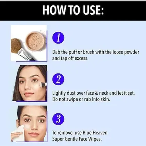 BLUE HEAVEN  Flawless Finishing Powder Compact (Blush, 20 g)