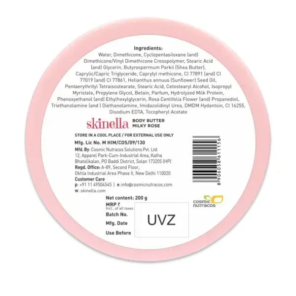 SKINELLA Milky Rose Body Butter (200 g) - 240g