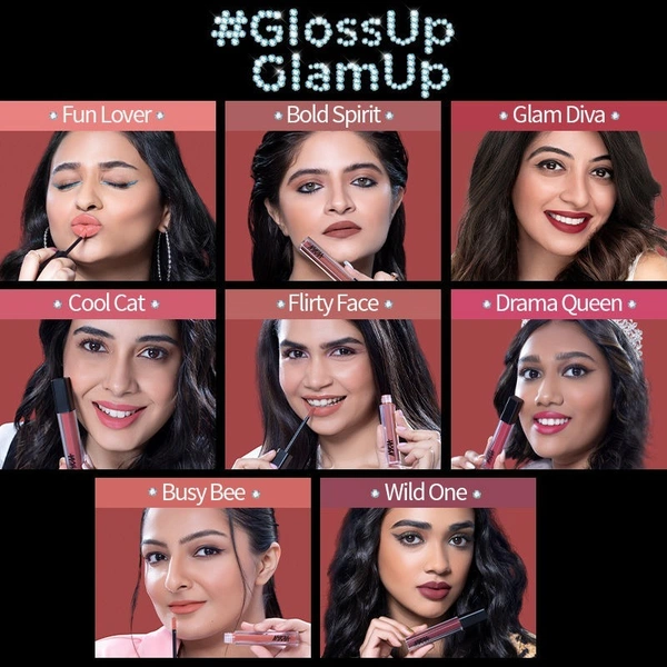 NYKAA Nykaa 8 Hour Lasting Full Cover Matte Gloss - Fun Lover