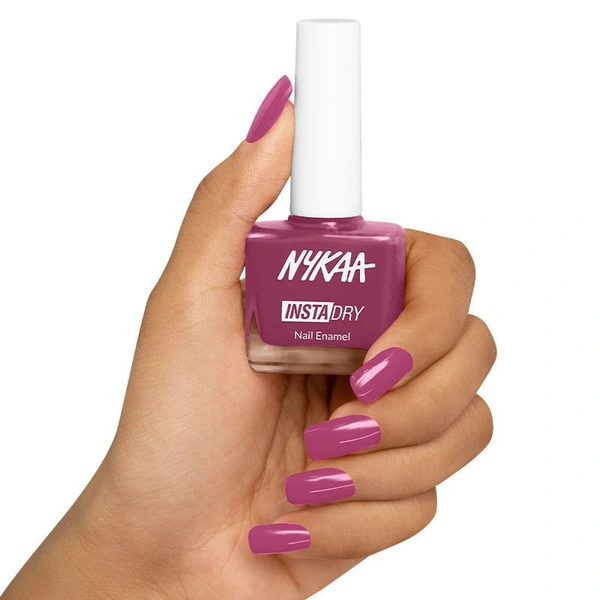 NYKAA Nykaa Insta Dry Fast Drying Nail Enamel Polish Pink Profile 340 - Punch Pink