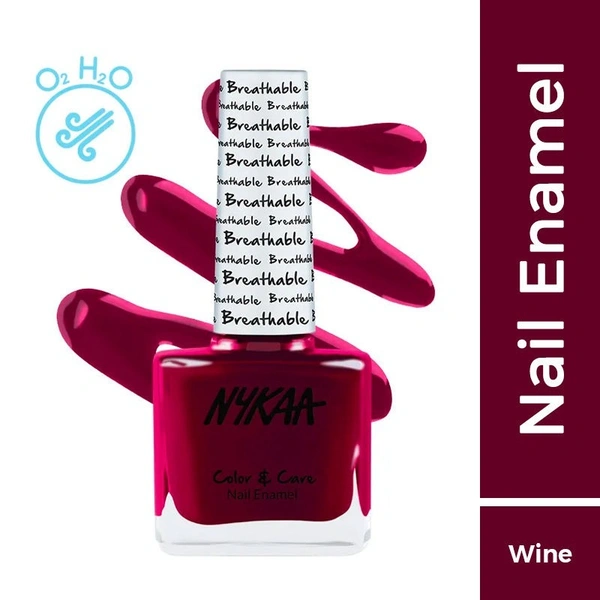 NYKAA Nykaa Breathable Nail Enamel - Wine Unwind - 326