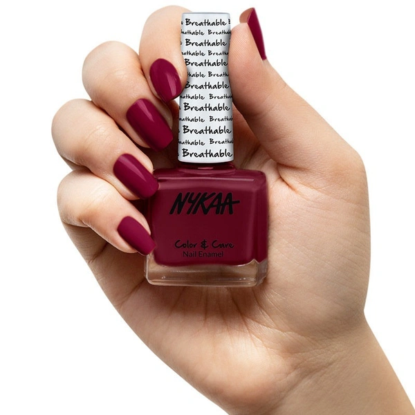 NYKAA Nykaa Breathable Nail Enamel - Wine Unwind - 326