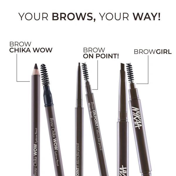 NYKAA Nykaa Brow Chika WOW Eyebrow Pencil - Coven Cocoa 01