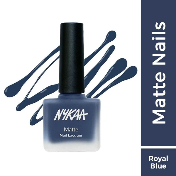 NYKAA Nykaa Matte Nail Enamel Polish - Blue Jellybean 128