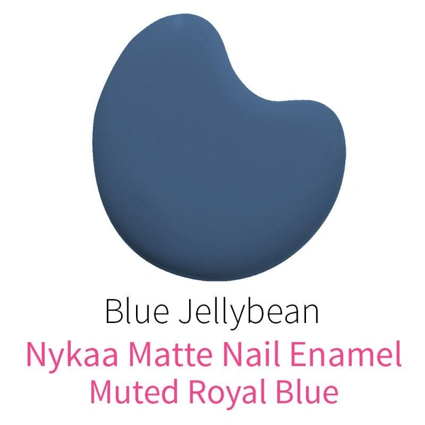 NYKAA Nykaa Matte Nail Enamel Polish - Blue Jellybean 128