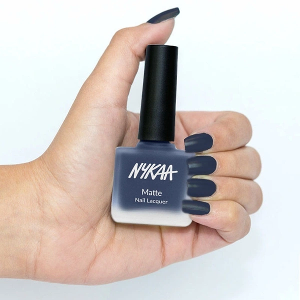 NYKAA Nykaa Matte Nail Enamel Polish - Blue Jellybean 128