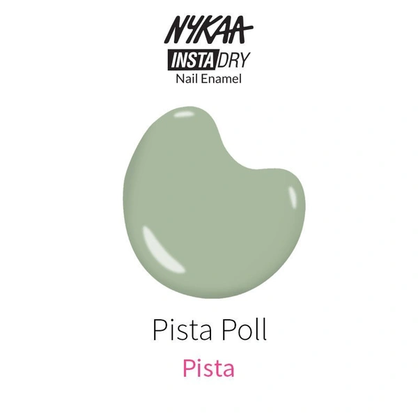 NYKAA Nykaa Insta Dry Fast Drying Nail Enamel Polish Pista Poll 357 - Pista