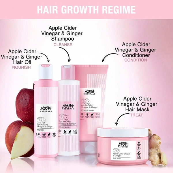 NYKAA Nykaa Naturals Apple Cider Vinegar & Ginger Shampoo & Conditioner- Anti-Dandruff Combo