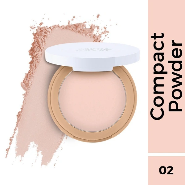 NYKAA Nykaa All Day Matte 12Hr Oil Control Face Compact Powder With SPF 15 PA ++ - Vanilla 02