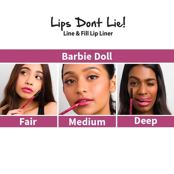 NYKAA Nykaa Lips Don't Lie! Waterproof Line & Fill Lip Liner - Barbie Doll 04