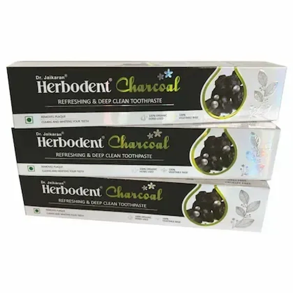 Herbodent Charcoal Toothpaste Toothpaste (300 g, Pack of 3)