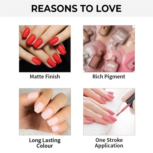NYKAA Nykaa Matte Nail Lacquer - White Chocolate Ganache 07