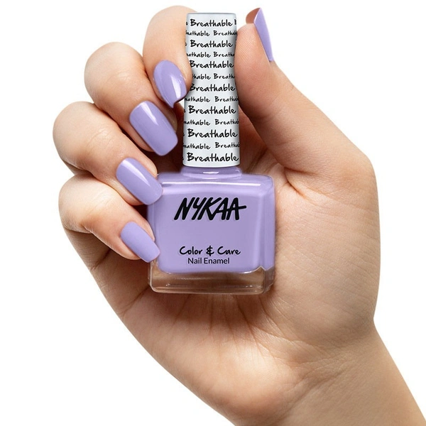 NYKAA Nykaa Breathable Nail Enamel - Lazy Lilac - 327