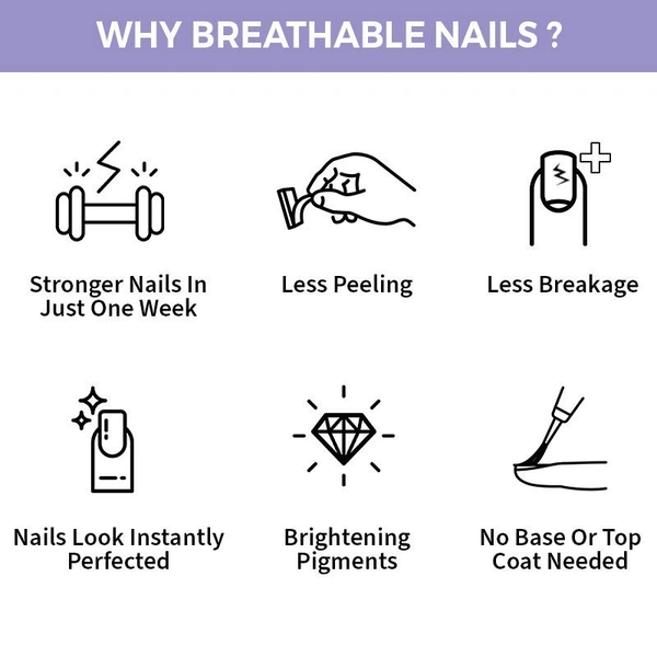 NYKAA Nykaa Breathable Nail Enamel - Lazy Lilac - 327