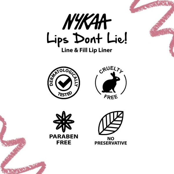 NYKAA Nykaa Lips Don't Lie! Waterproof Line & Fill Lip Liner - Head Over Heels 09