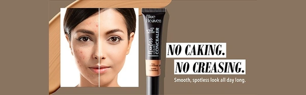 BLUE HEAVEN Flawless Liquid Concealer Chocolate Concealer (with Blonder, 17 ml)