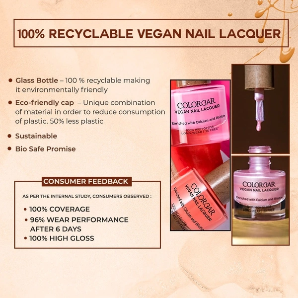 Colorbar Vegan Nail Lacquer - Haute Shimmy