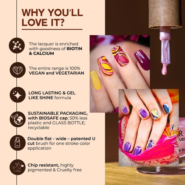 Colorbar Vegan Nail Lacquer - Haute Shimmy