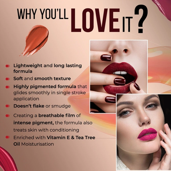 Colorbar Powerkiss Vegan Matte Lipcolor - Lust Magic