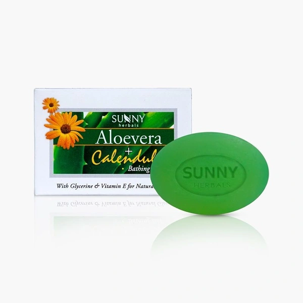 SUNNY Herbal Aloevera Calendula Soap 75g - (Set of 12) (12 x 75 g)