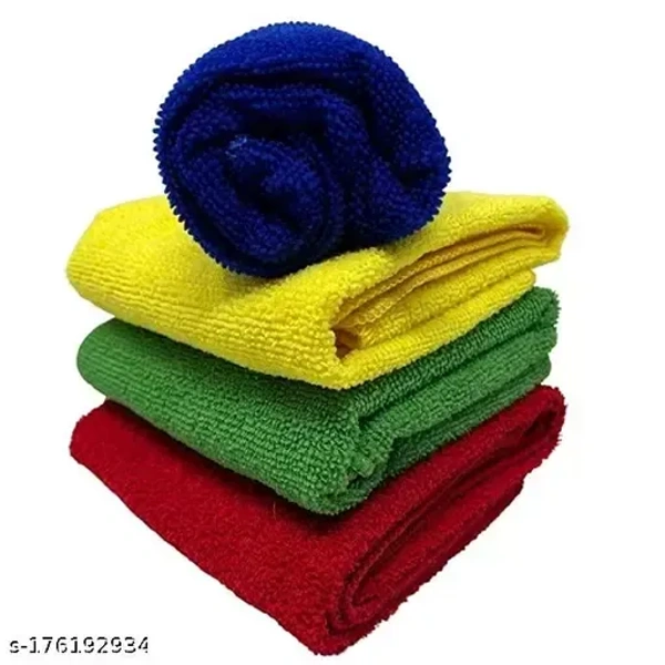 Stnemrag PMC Wet and Dry Microfiber, Steel, Glass, Aluminium Cleaning Cloth (4 Units)