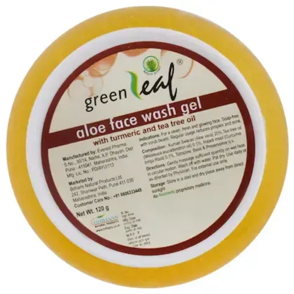 GREEN LEAF Greenleaf Aloe Face Wash Gel  - 120GM