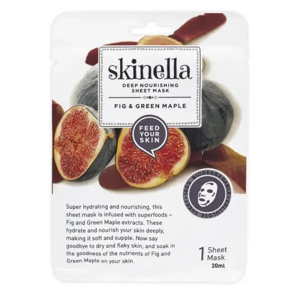 SKINELLA Fig & Green Maple Sheet Mask (2 PC) (40 ml)