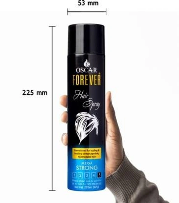 OSCAR Forever Hair Spray - Strong Hold, Styling with Nourishment Hair Spray (250 ml)