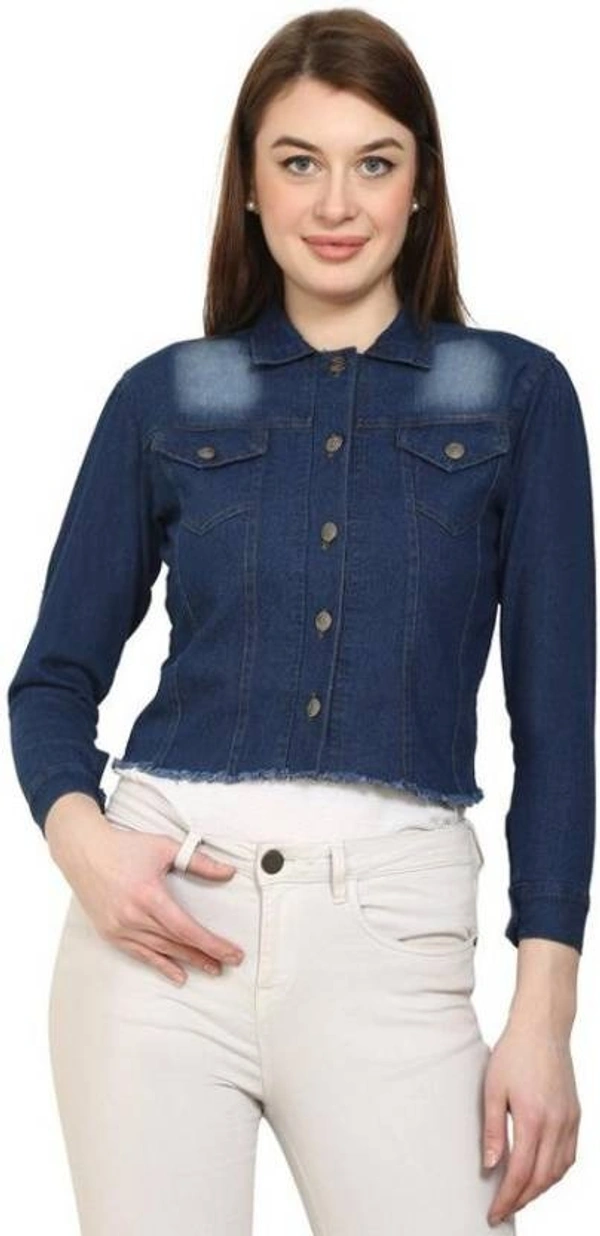 Wardah Full Sleeve Washed Women Denim Jacket ()