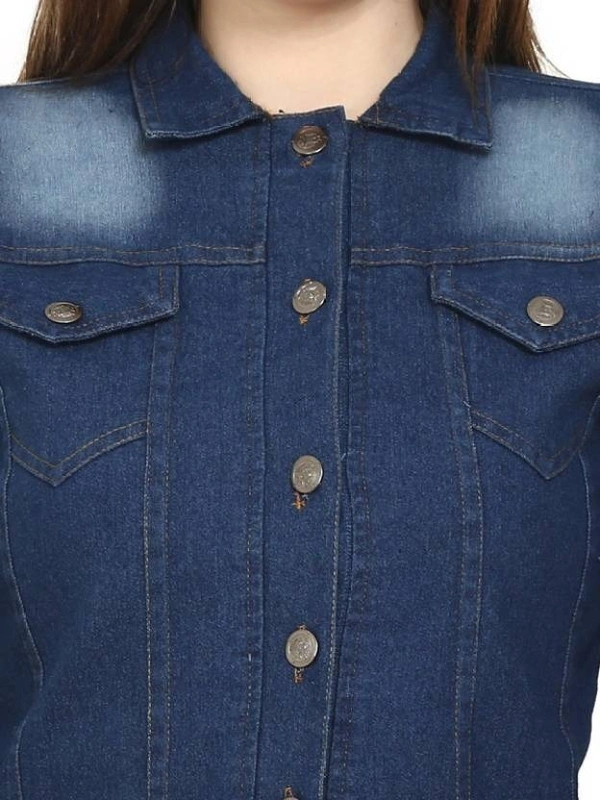 Wardah Full Sleeve Washed Women Denim Jacket ()