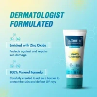 La Shield  Sports SPF 50+ PA+++ Mineral Sunscreen Gel - 80g