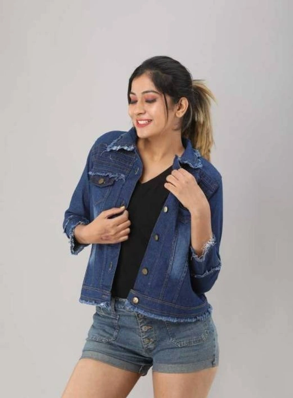 AL IDRISI Full Sleeve Washed Women Denim Jacket ()