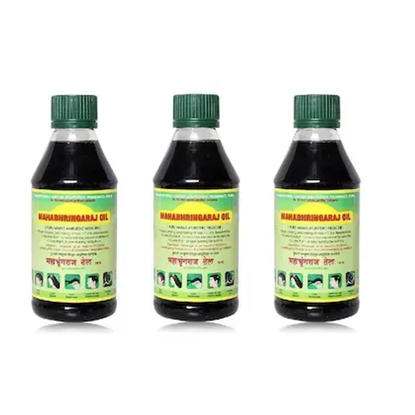 MAHABHRINGRAJ OIL MAHABHRINGARAJ Mahabhringraj Oil 200Ml,Scalp Massaging Oil Ramakrishna Pharma Brand-Ayurvedic Medicine,Pack Of 3