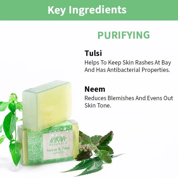 NYKAA Nykaa Naturals Neem & Tulsi Purifying Bathing Soap