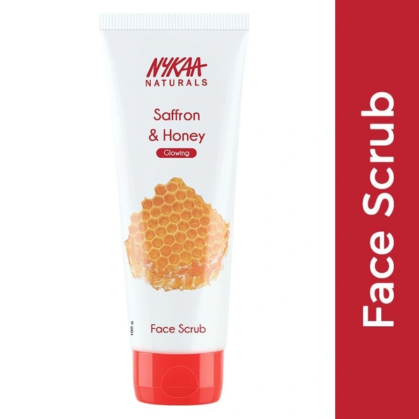 NYKAA Nykaa Naturals Saffron & Honey Face Scrub for Glowing Skin - 100g