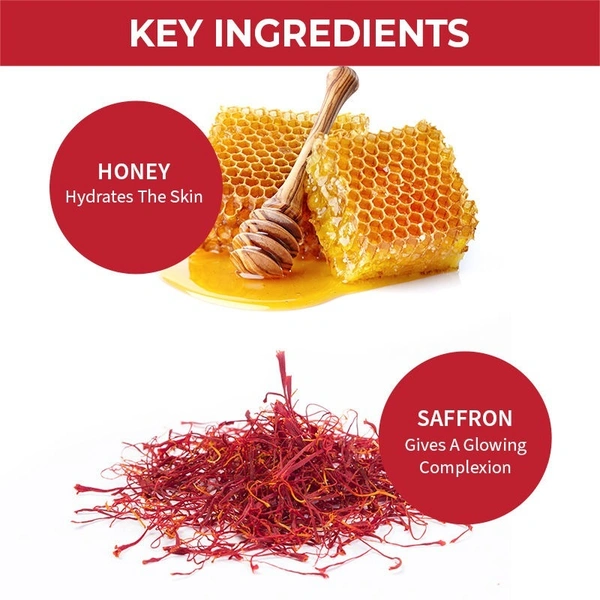 NYKAA Nykaa Naturals Saffron & Honey Face Scrub for Glowing Skin - 100g