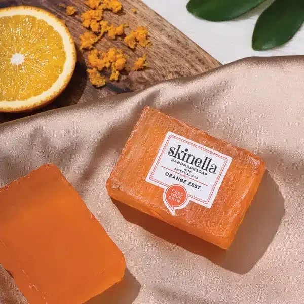 SKINELLA Natural Handmade Soap with Essential Oils (Orange Zest) (3 x 33.33 g)