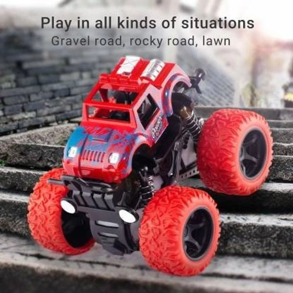 Stnemrag 4WD Monster Truck Cars,Push and Go Toy Trucks Friction Powered Cars (Multicolor)