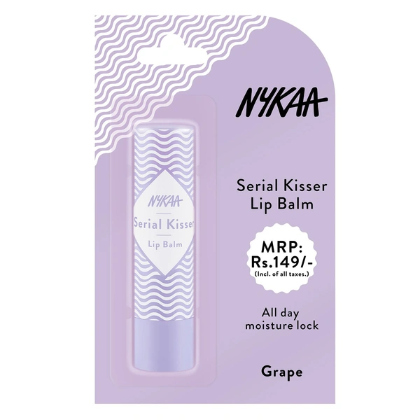 NYKAA Nykaa Serial Kisser Moisturising Lip Balm With Shea Butter & Vitamin E - Grape