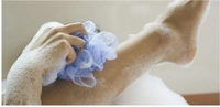 Mysore Sandal Soap Set with Long Loofah Brush (4 Items in the set)